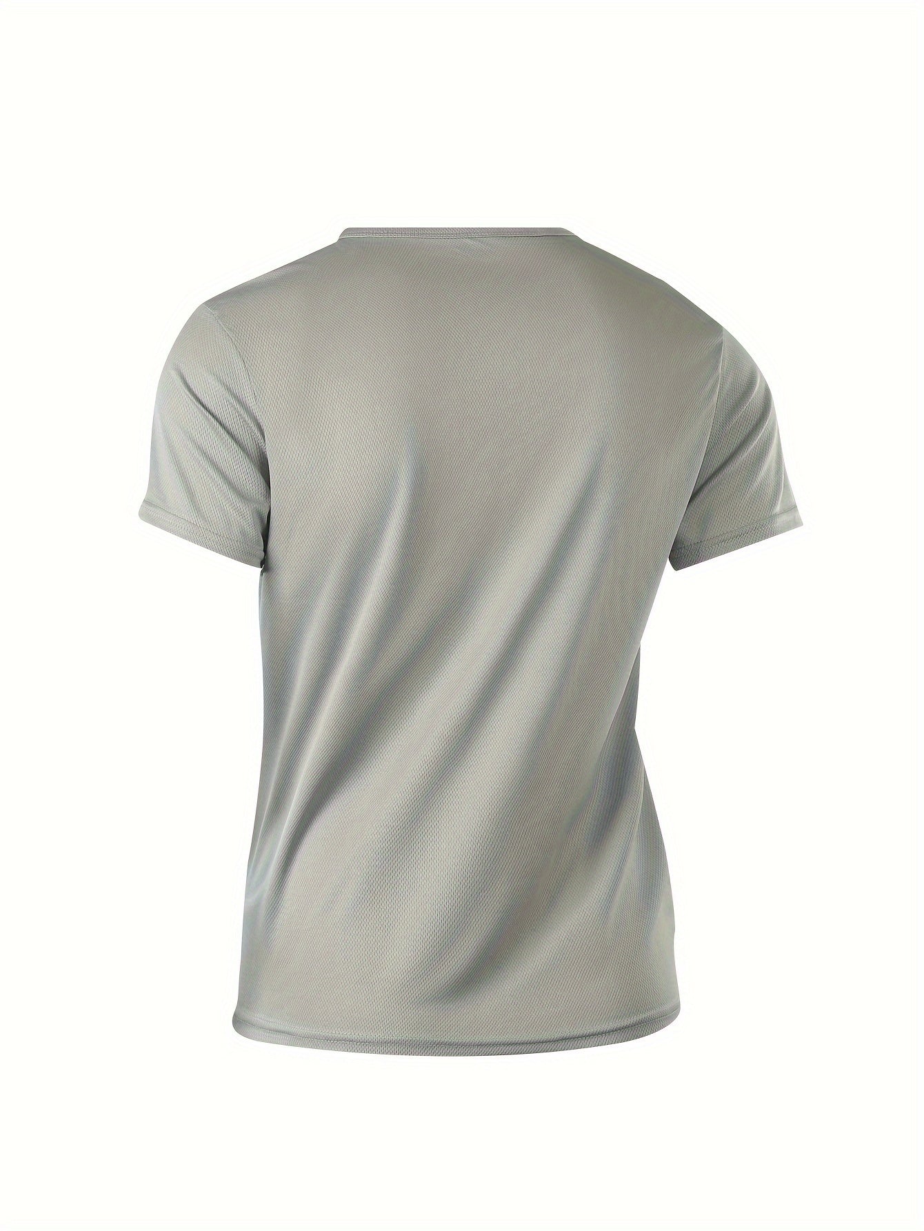 Men's Premium Solid Color Crew Neck T-Shirts - Breathable, Quick-Drying with Stretch - Ideal for Summer Activities in Various Colors