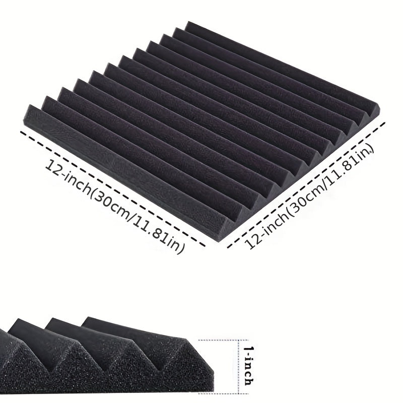 50 Studio Acoustic Foam Wall Panels - 2.54cm X 30.48cm X 30.48cm