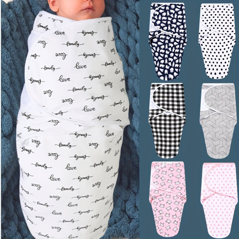 Soft cotton infant sleep sack, neutral baby swaddle blanket perfect for Halloween and Christmas, easy to adjust for babies 0-3 months, ideal gift.