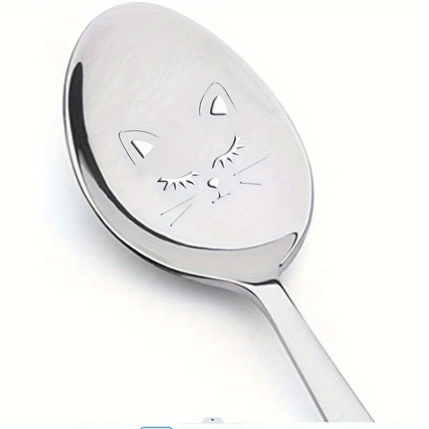 Stainless Steel Spoon Set- Includes 2 Laser Engraved Spoons with Long Handles. Featuring a Playful Cat Design, these Cute Coffee Tea Spoons make a great gift for Men, Women, Friends, Him, or Her. Perfect for Birthdays, Christmas, or any special occasion.