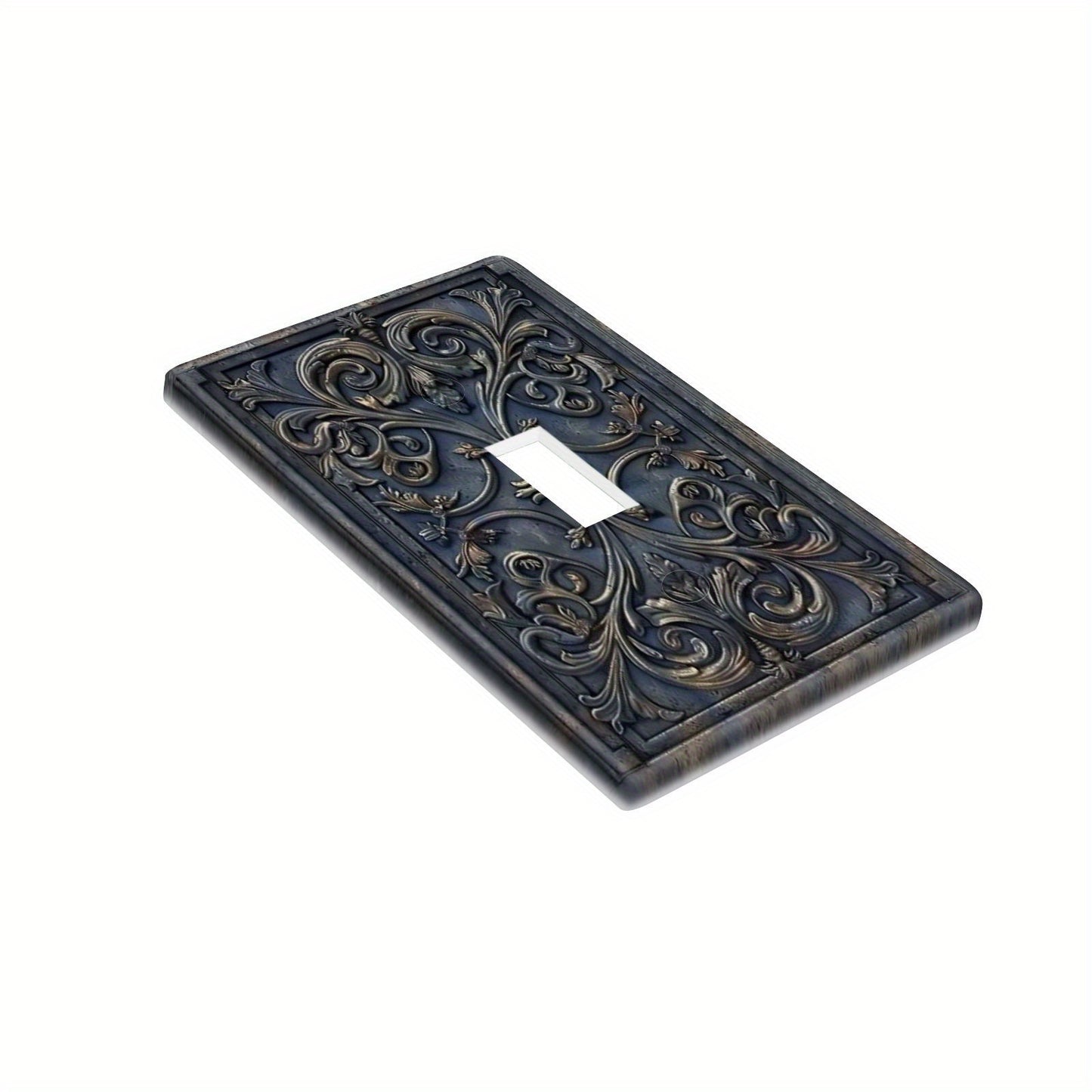 French Blue-Gray Decorative Light switch Cover: Versatile and Easy to Clean.