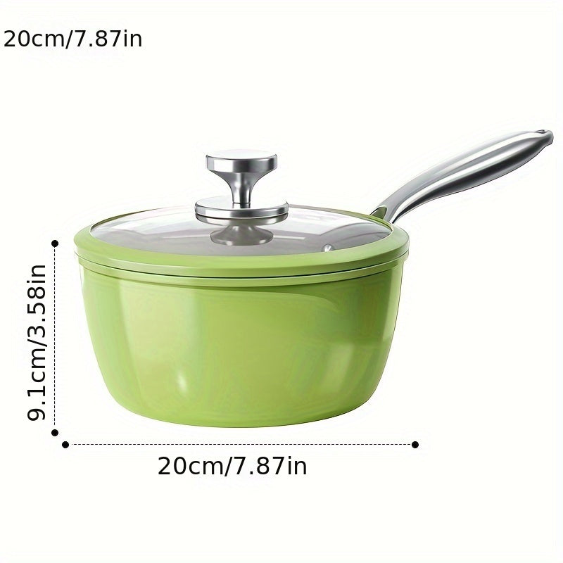 Durable Cookware: Avocado Green Multifunctional Cast Iron Soup Pot with Lid - Perfect for Cooking, Frying, and Serving - Non-Stick Saucepan for the Kitchen in 2024