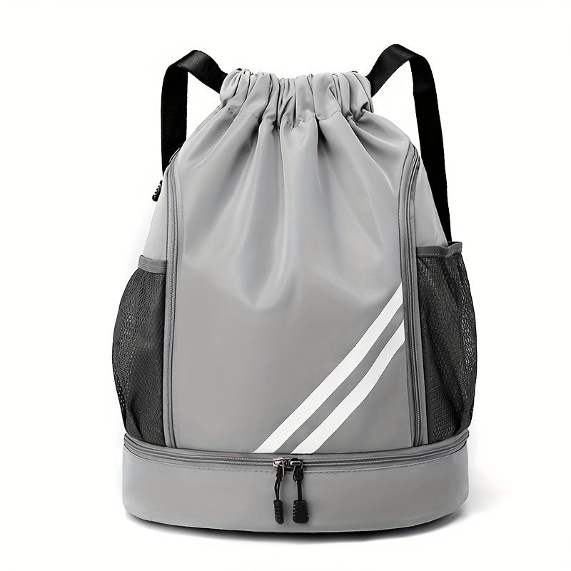 Sports Yoga Fitness Drawstring Backpack, Large Capacity with Wet/Dry Separation