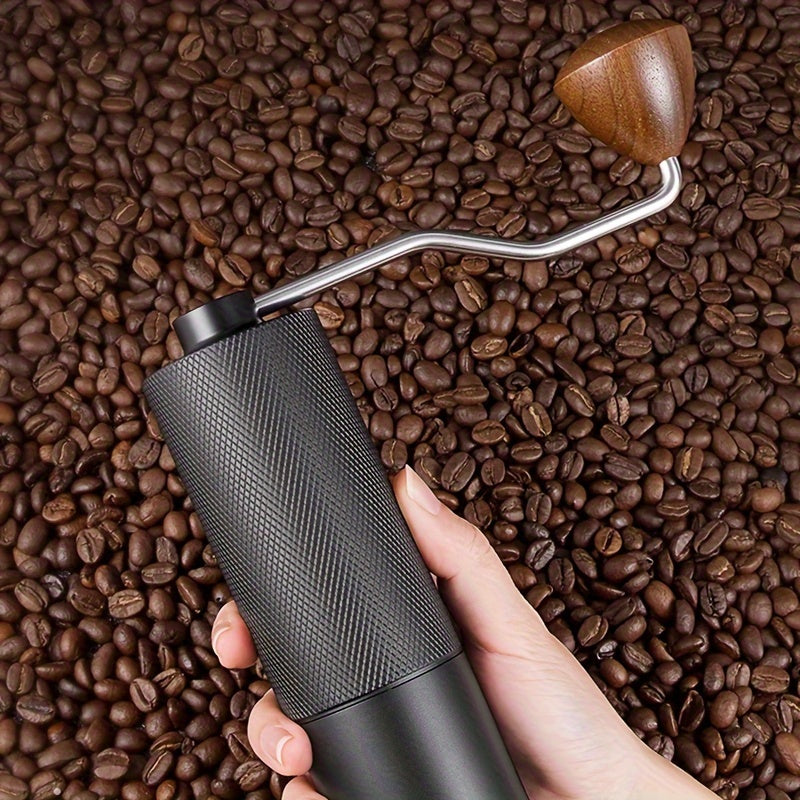 Premium Manual Coffee Bean Grinder with Lattice Pattern Handle - Perfect for Home and Work Use