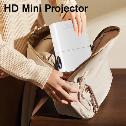 ZRZTM 2025 Mini Portable Projector, 1080P Compatible, Native Resolution 320P, Includes Curtain Stand. Ideal for family gatherings, birthdays.