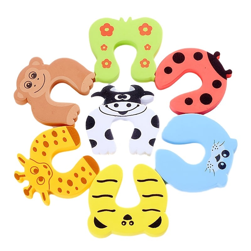 Set of 5 Random Style Baby Child Safety Door Stoppers in Animal Foam Design - Perfect for Christmas, Halloween, or Thanksgiving Day Gift