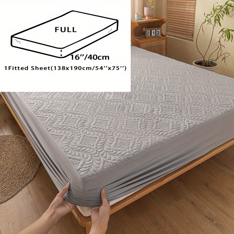 One set of two pieces of 100% waterproof mattress protector pillowcases made of 3D air bamboo fabric. The mattress cover is designed to provide cooling and is smooth, soft, and breathable. It is noiseless and washable, with a deep pocket size ranging