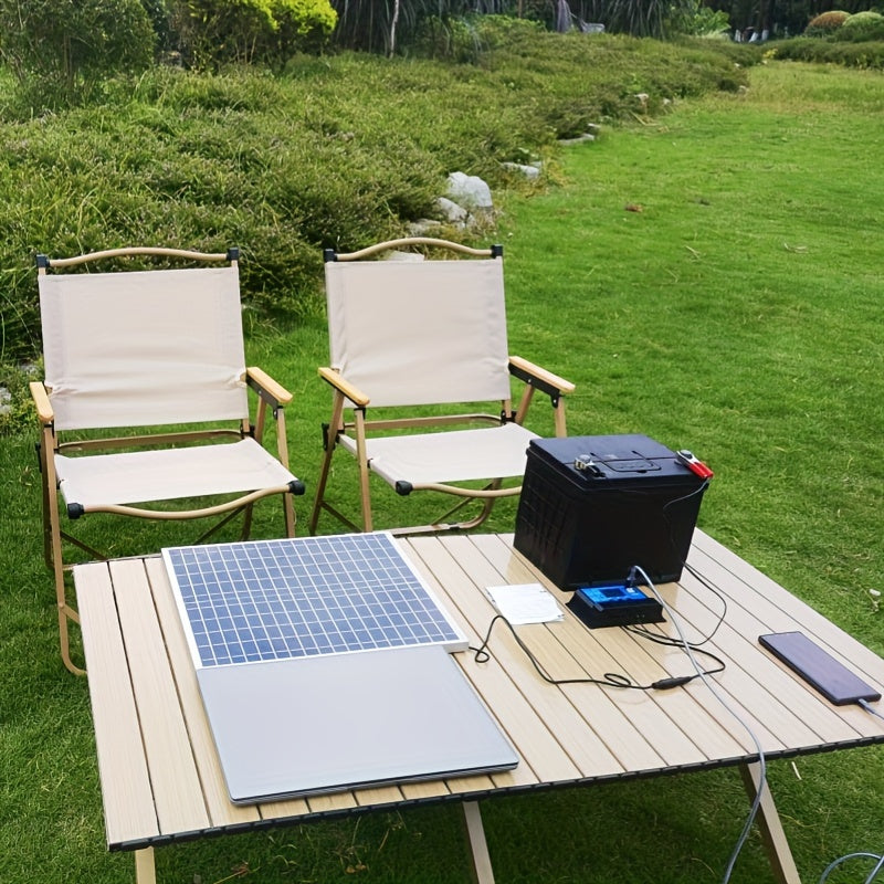 20W DC Solar Panel Kit with Variable Output and USB Port - Ideal for Outdoor Power, Car Charging.