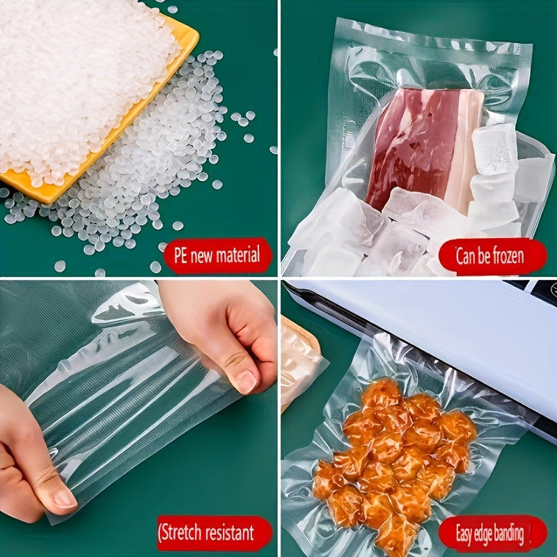 BPA-Free Vacuum Sealer Bags - Set of 3, Durable and Reusable Food Storage Pouches, Leakproof and Stretch Resistant, Safe for Freezing and Microwaving, Ideal for Keeping Food Fresh in the Kitchen and Pantry