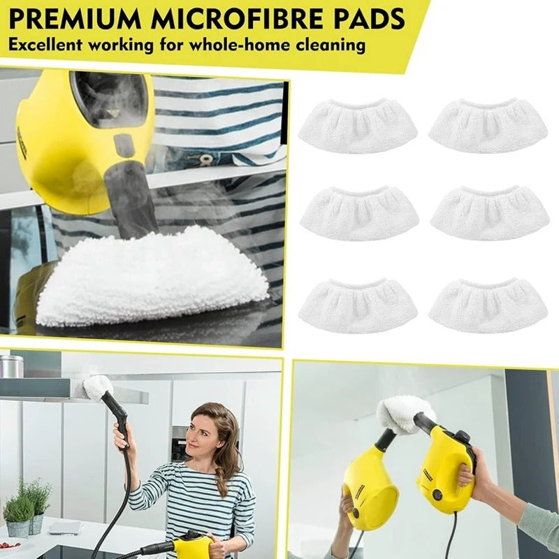 Многоразовые микрофибровые насадки для пароочистителей Karcher, модели Easyfix SC1, SC2, SC3, SC4, SC5 - Совместимы с системой Easyfix, идеально подходят для паровых швабр и уборки полов.