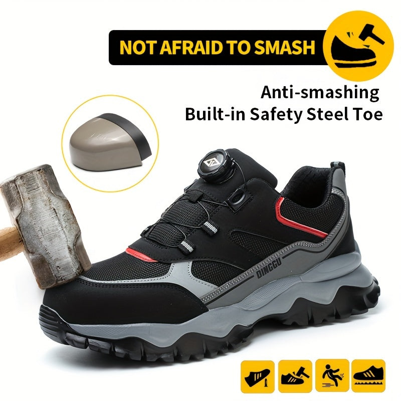 Safety First: DINGGU Men's Work Shoes - Protection Against Smashing, Stabbing, and Slipping All Year Round.