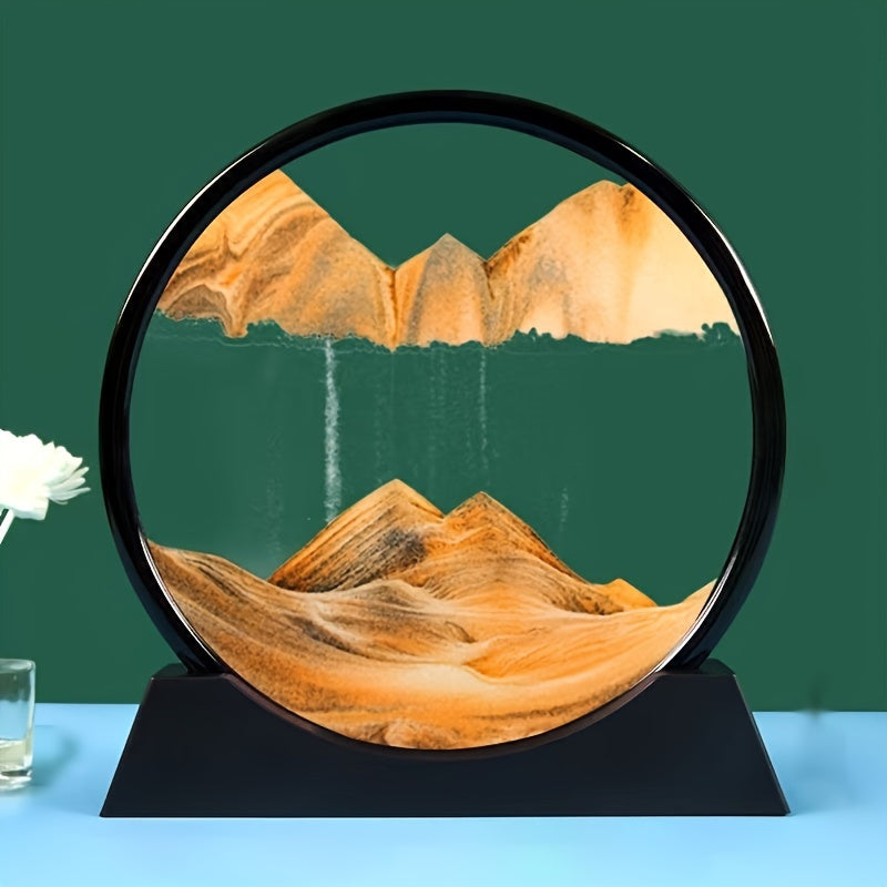 360-Degree Rotation Sand Painting: Transforming Glass Art Decor