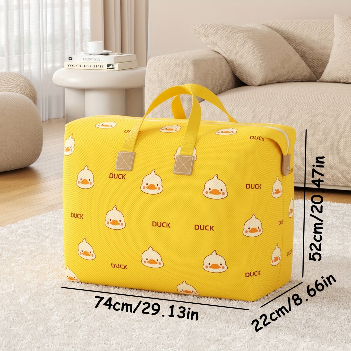 Cute Pattern Quilt Storage Bag - Large Capacity Moving Packing Bag for Dormitory, Foldable and Home Storage bag for Quilt, Clothing - Perfect Halloween or Christmas Gift