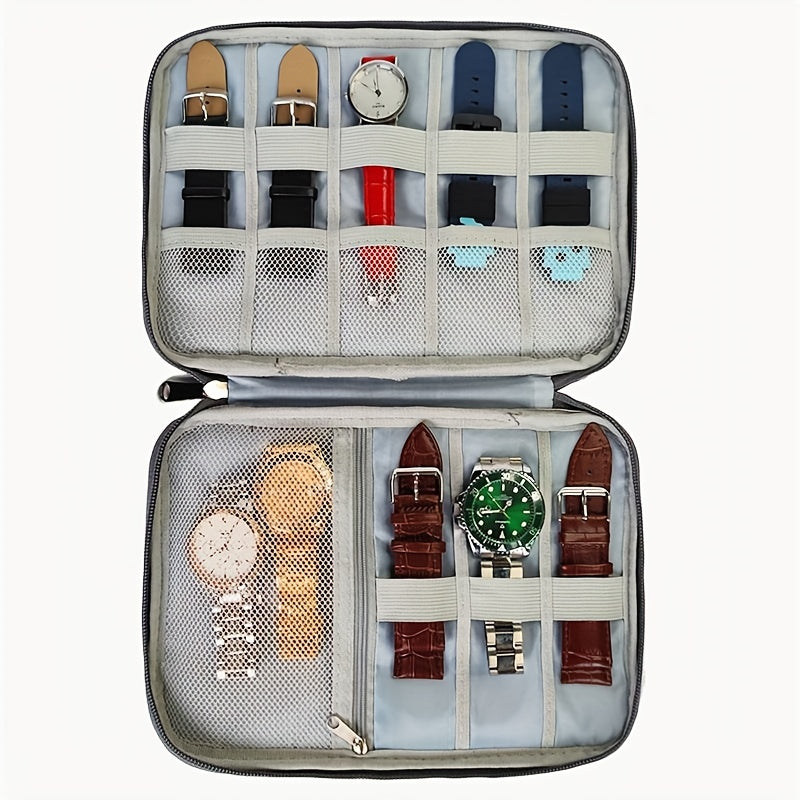 Multifunctional Watch Storage Box Designed for Travel, Conveniently Organize Straps and Small Bags. Perfect Gift Idea!