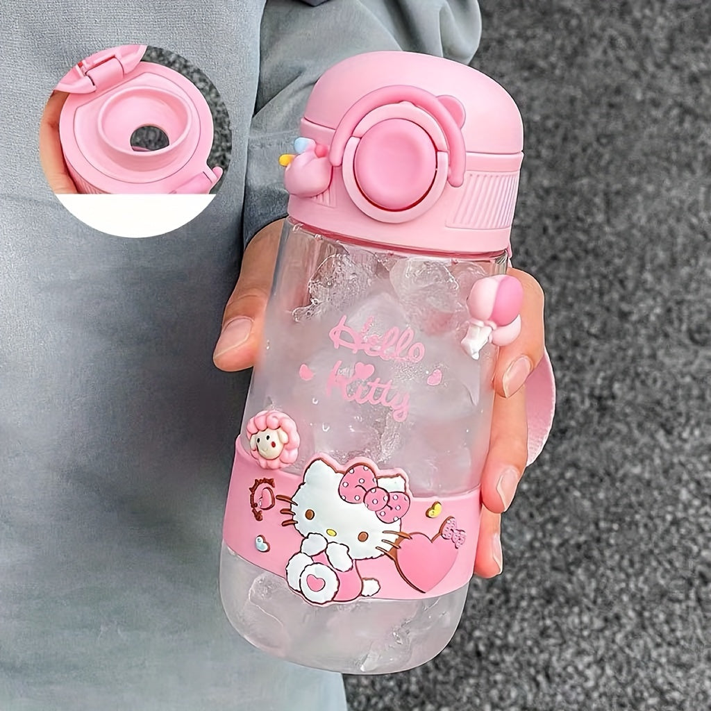 Бутылка для воды Hello Kitty Pink 16.90oz из Тритана для семейного фитнеса и активного отдыха (соломинка не включена).