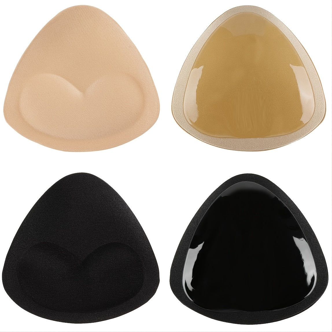 Silicone swimsuit breast pads for a natural look and feel.