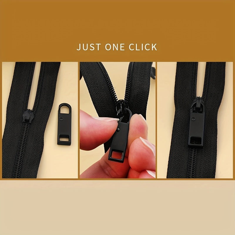 Zipper repair set with removable pull for easy maintenance.