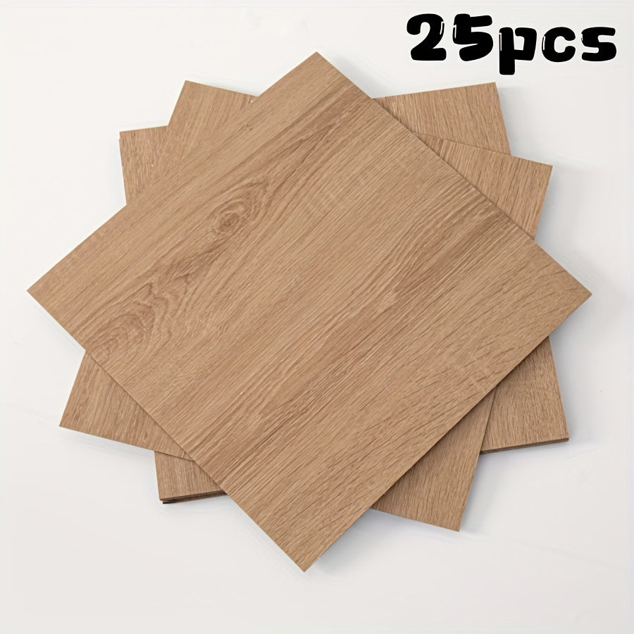 Luxury 3D texture retro self-adhesive floor stickers in packs of 25 or 50. Resistant to slipping and easy to apply. Waterproof and stain-proof, suitable for various rooms in the home. Ideal