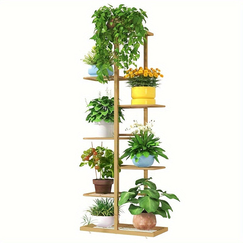 Stylish metal plant stand for indoor plants and flowers.