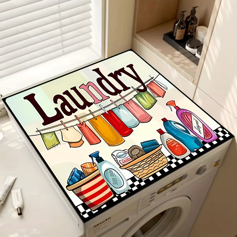 Top Pick: Waterproof Fast-Drying Laundry Room Countertop Drying Mat, Polyester Cover to Prevent Dust on Washing Machine, Perfect for Bathroom and Laundry Room Decor