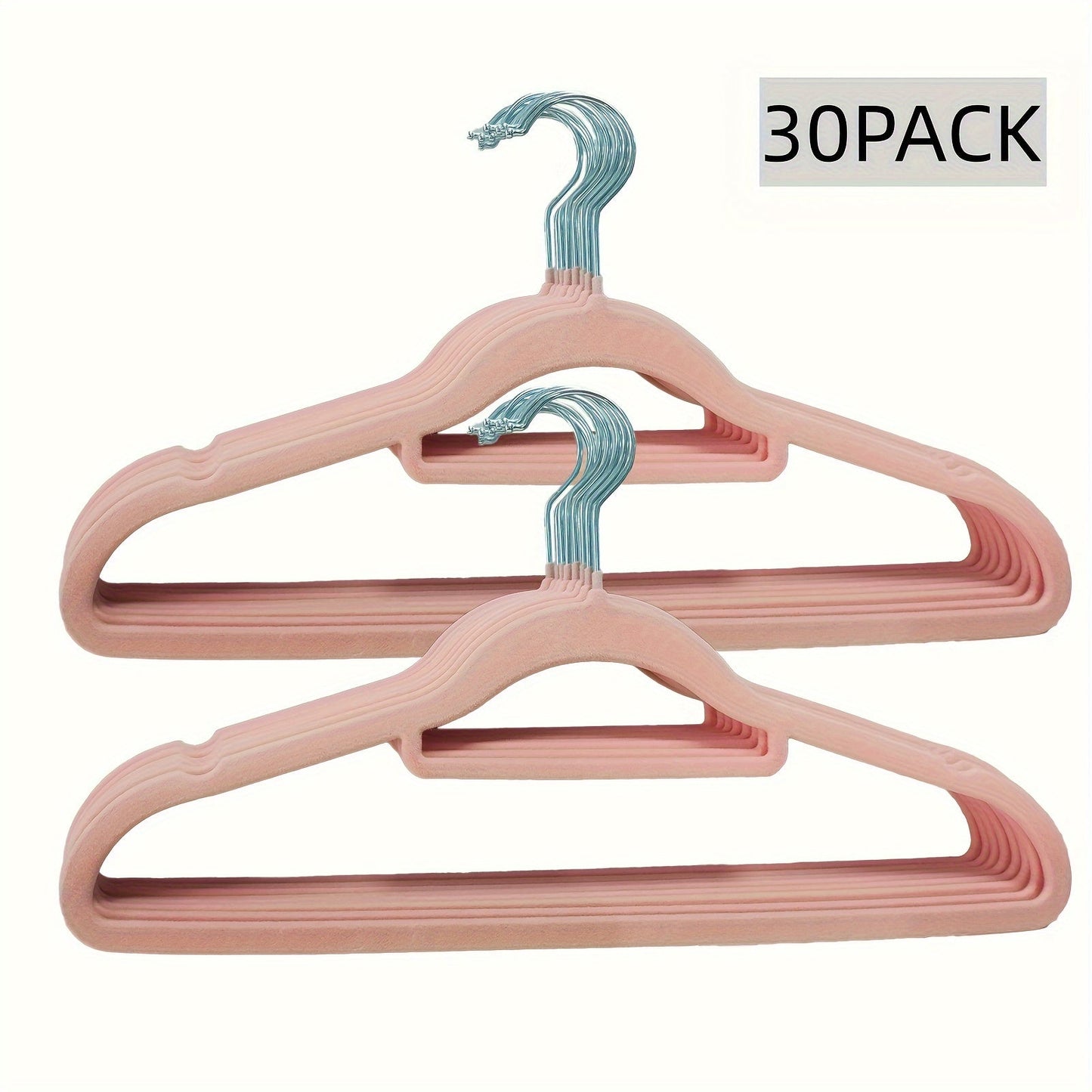 Hanging Non-Marking Clothes Hangers in Sets of 30, 50, or 100 - Perfect for Saving Space and Organizing Clothes in Bedroom, Bathroom, Office, Entryway, Closet, Wardrobe, Home, or Dormitory. Made of Non-Slip Plastic Material.