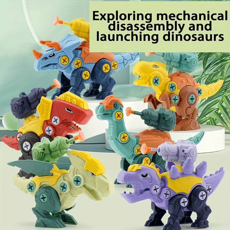 Kids can build their own Tyrannosaurus toy with the Disassembly Dinosaur DIY set including screws, puzzles, and ejector for endless fun!