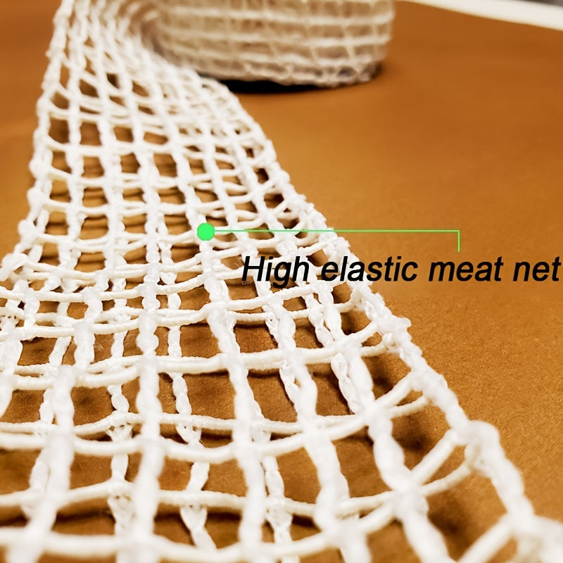 One piece of 5 meters long meat netting roll, elastic ham and sausage net, butcher's string, hot dog sausage packaging net, kitchen accessories meat cooking tool.