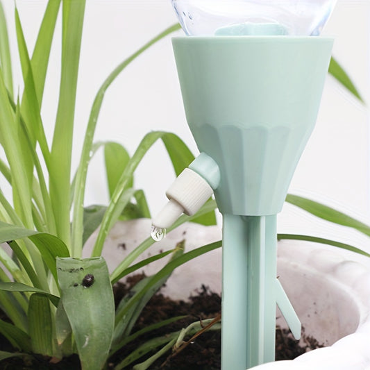 2/5pcs Adjustable Self-watering Automatic Drip Irrigation System for plants and flowers. Suitable for gardens, greenhouses, and courtyards.