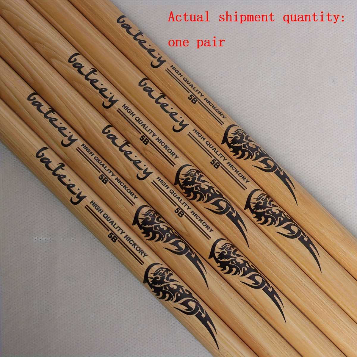 North American walnut drumsticks available in 5A, 5B, and 7A models for performance and practice.