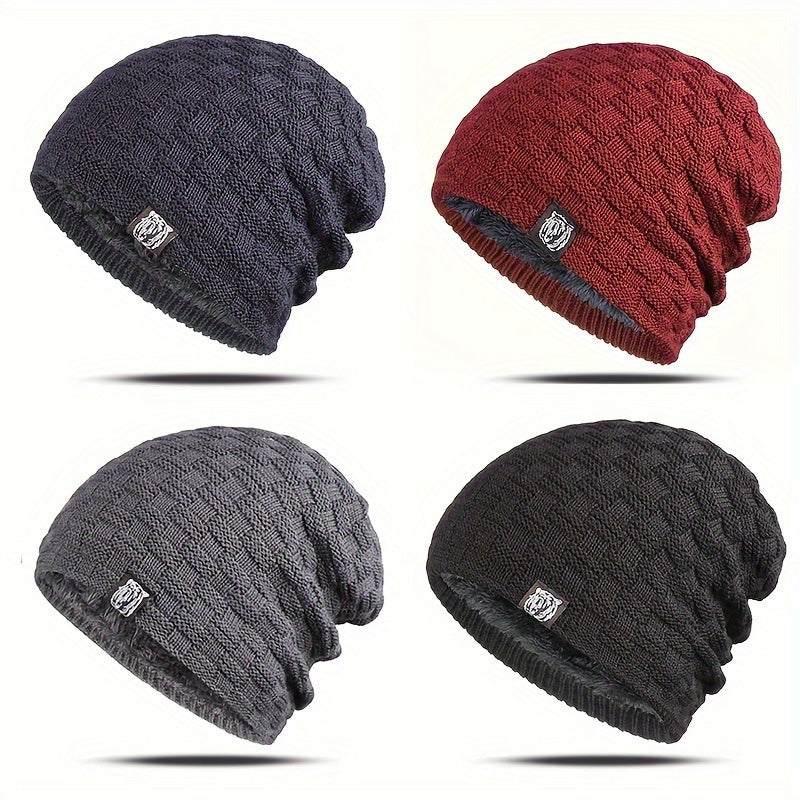 Keep cozy with our Men's Padded Knitted Cap - a perfect gift for autumn and winter months