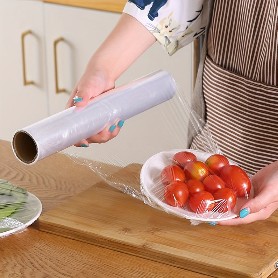 Cling Film Dispenser for Food Storage - 30cm Wide, Made of Durable Plastic Wrap with Food Contact Safety, Features Easy Tear Box for Home Use, Ideal for Preserving Freshness of Meal Prep & Leftovers