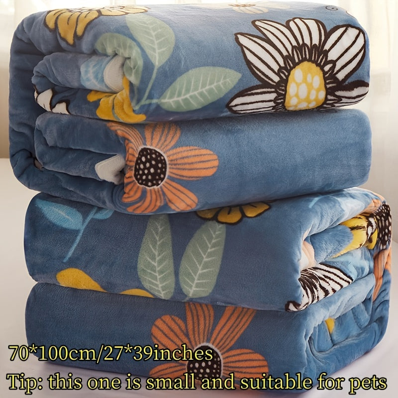 Cozy Flannel Plush Blanket Suitable for All Seasons - Perfect Winter Bedding Option for Dorm Rooms. Can be Used as a Single or Double Blanket - Great Christmas Gift Idea!