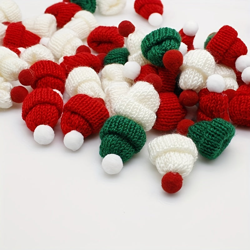 20 Mini Knitting Doll Hats for Christmas Ornaments DIY Art and Craft