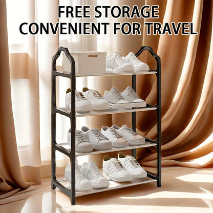 4-Tier Shoe Rack Maximizes Space - Sturdy, Dust-Proof Organizer for Homes & Dorms, Simple to Assemble