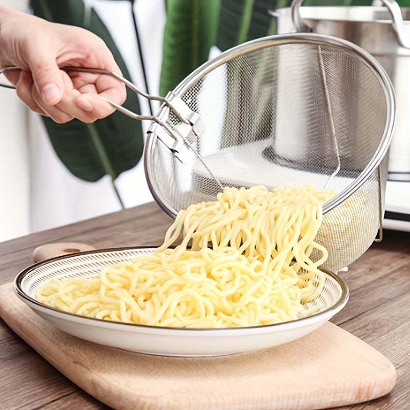 Stainless Steel Frying Basket for French Fries and Food - Heat Resistant Snack Strainer, Safe for Food Contact, No Electricity Required - Essential Kitchen Accessory