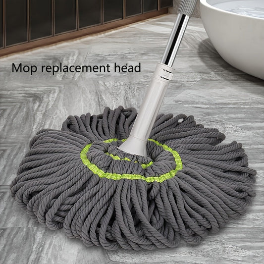 Thickened Polyester Mop Replacement Head for Universal Spin Mop - High Absorption, No Telescoping Handle Included, Ideal Cleaning Supplies Accessory