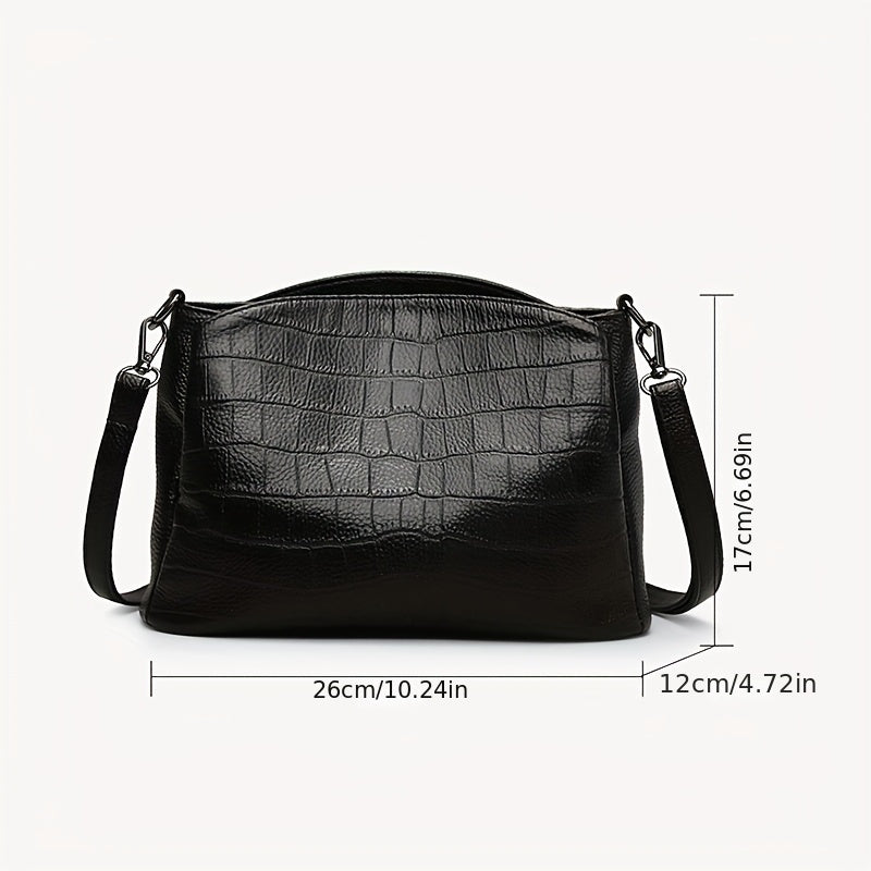 New fashion leather crossbody bag for women with multiple layers and soft leather shoulder strap.