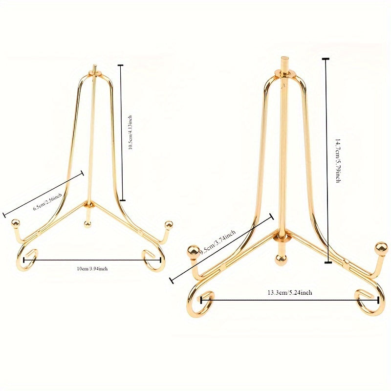 Набор из 3 классических металлических подставок для демонстрации декоративных книг, тарелок и рамок для фотографий в домашнем декоре и художественных выставках.