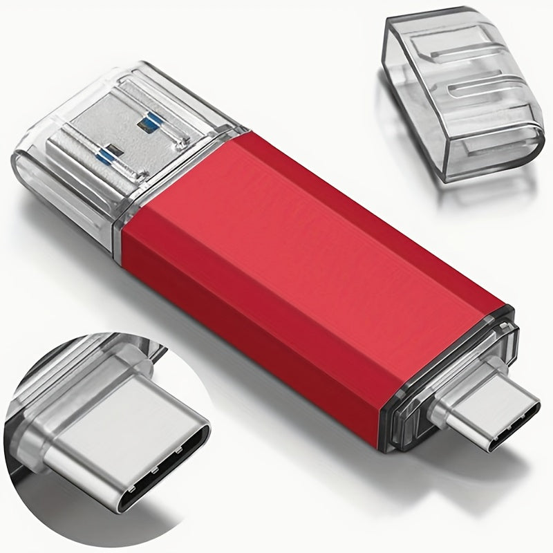 Dual C-Type USB Flash Drive with high speed interface, suitable for Android smartphones and tablets.