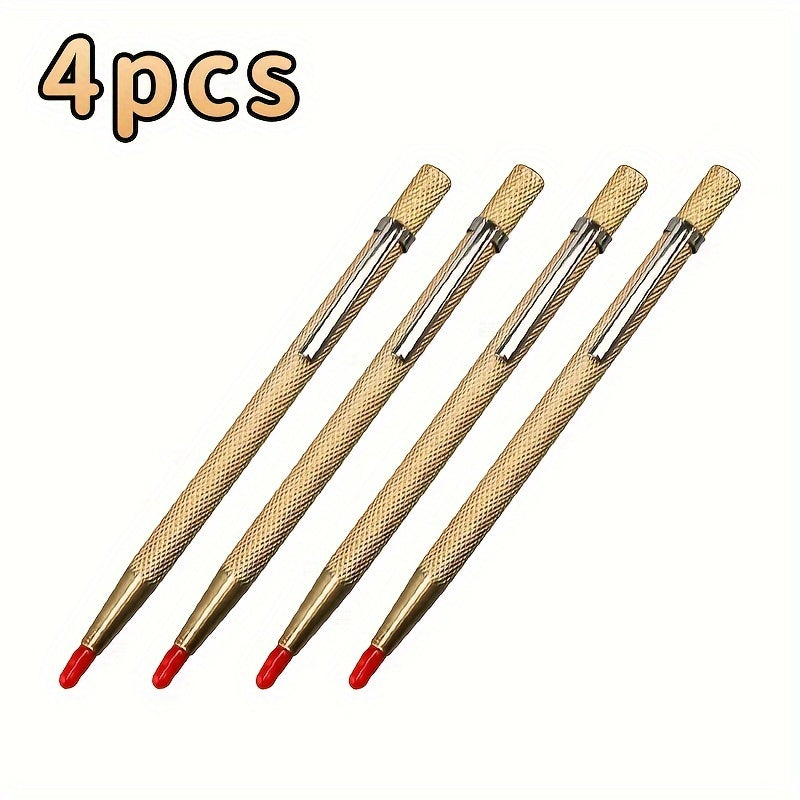 2 Diamond Pen Point Carbide Scriber Pens for Precision Cutting in Metalworking, Woodworking, Glass, Tile, Metal, and Wood.