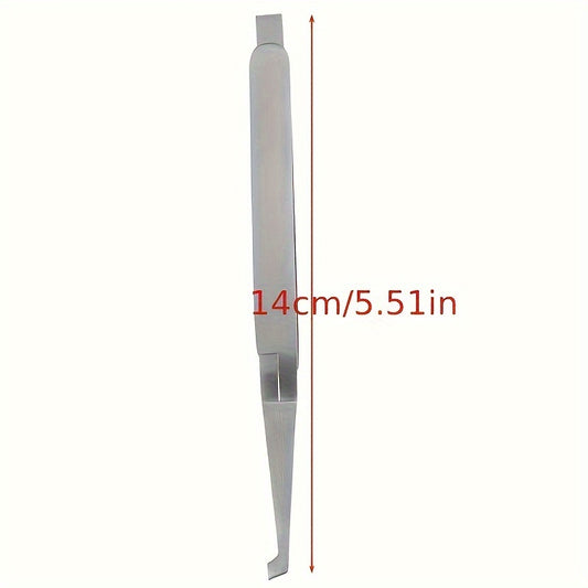 Stainless steel tweezers for bonding sawtooth bracket.