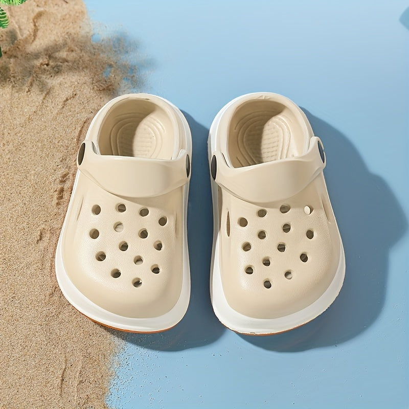 Breathable EVA clogs for boys & girls, casual slip-on shoes for toddlers to age 14, all-season lightweight footwear.