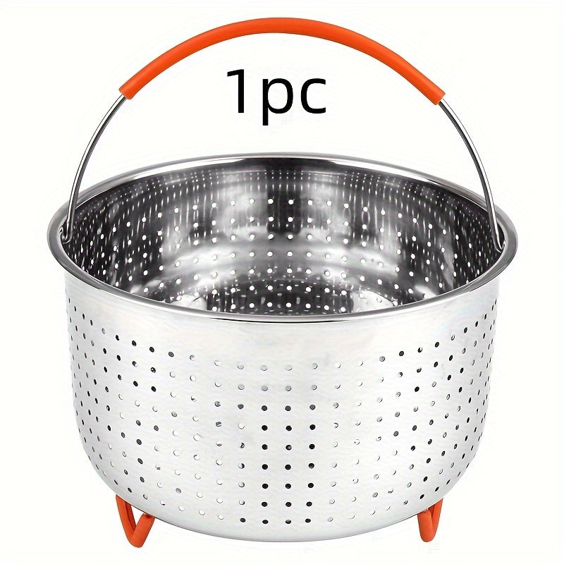 This versatile 6L Stainless Steel Steamer Basket is designed for a variety of uses in the kitchen. Its detachable handle makes it easy to use as a double boiler insert, perfect for cooking vegetables, dumplings, seafood, and more. Durable and easy to