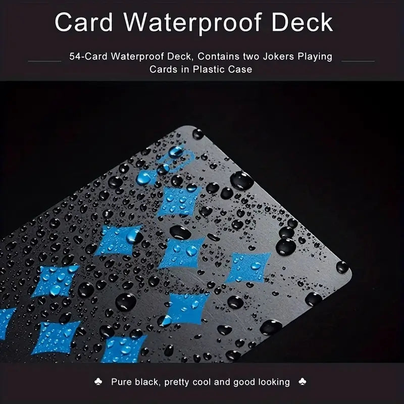 Sturdy waterproof PVC playing cards with vibrant design for game nights and family fun.