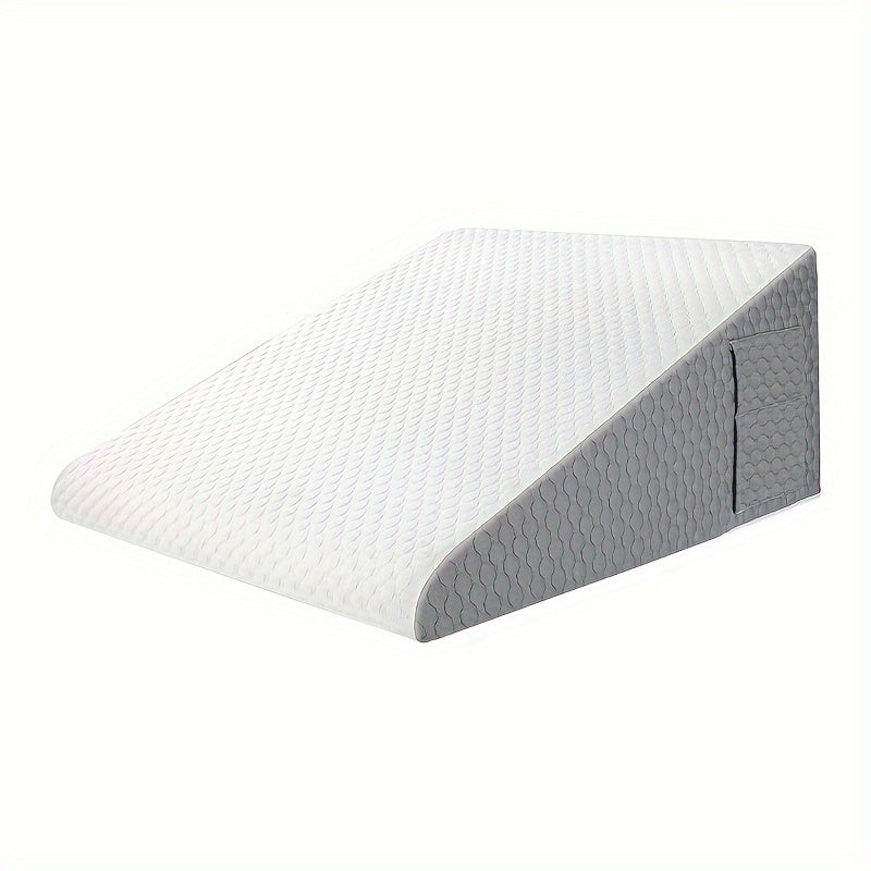 Memory Foam Wedge Pillow: The Perfect Solution for Acid Reflux, Snoring, Pregnancy, and Surgery Support - Featuring Adjustable Firmness and a Removable Knit Cover