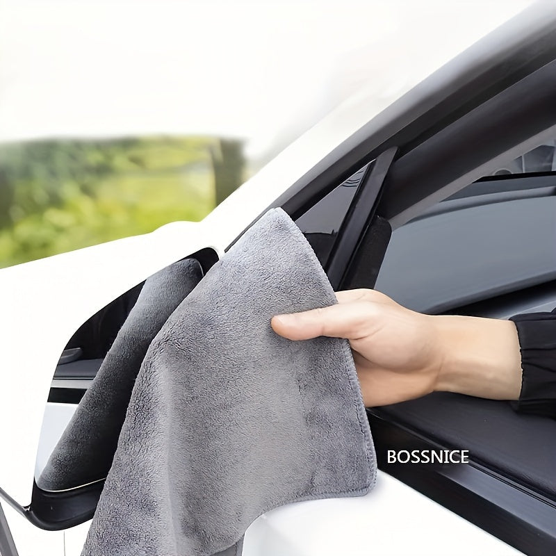 1 pc Ultra-Absorbent Microfiber Car Towel in 4 sizes (20x30cm to 60x30cm) for detailing, polishing, and cleaning. Ideal for vehicle paint, glass, faux leather seats, cushion storage bags.