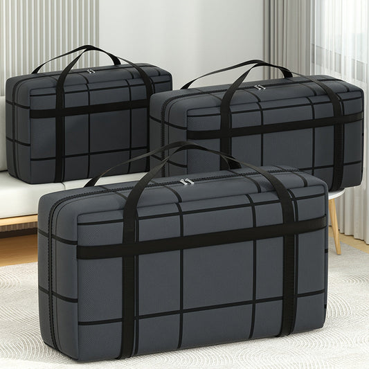 Large Moving Bags with Zippers and Carrying Handles for Easy Transportation, Durable Non-woven Material for Heavy-Duty Storage, Ideal for Bedroom, Home, Closet, Wardrobe, and Travel Accessories for Efficient Organization and Space Saving.