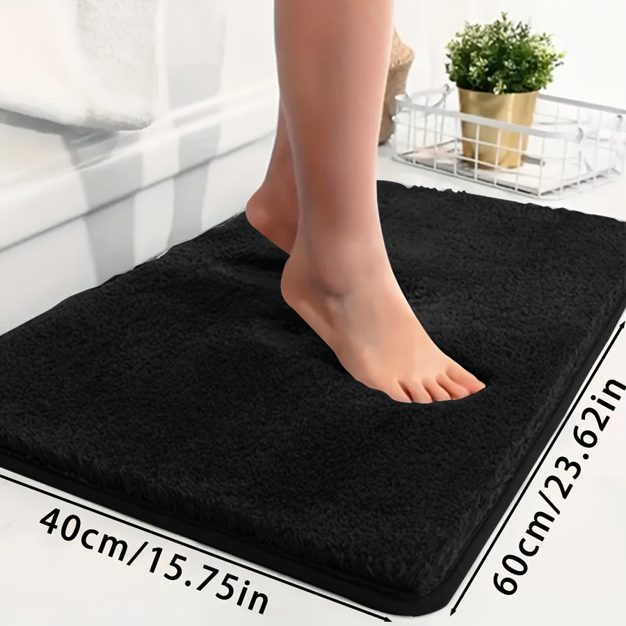 Ultra-soft bathtub mat with non-slip backing, absorbent and fade-resistant. Perfect for bathroom, laundry room, or entranceway.