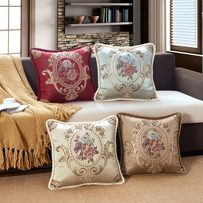 High-precision chenille European pillow case featuring jacquard embroidery, suitable for various settings, ideal for home decoration.