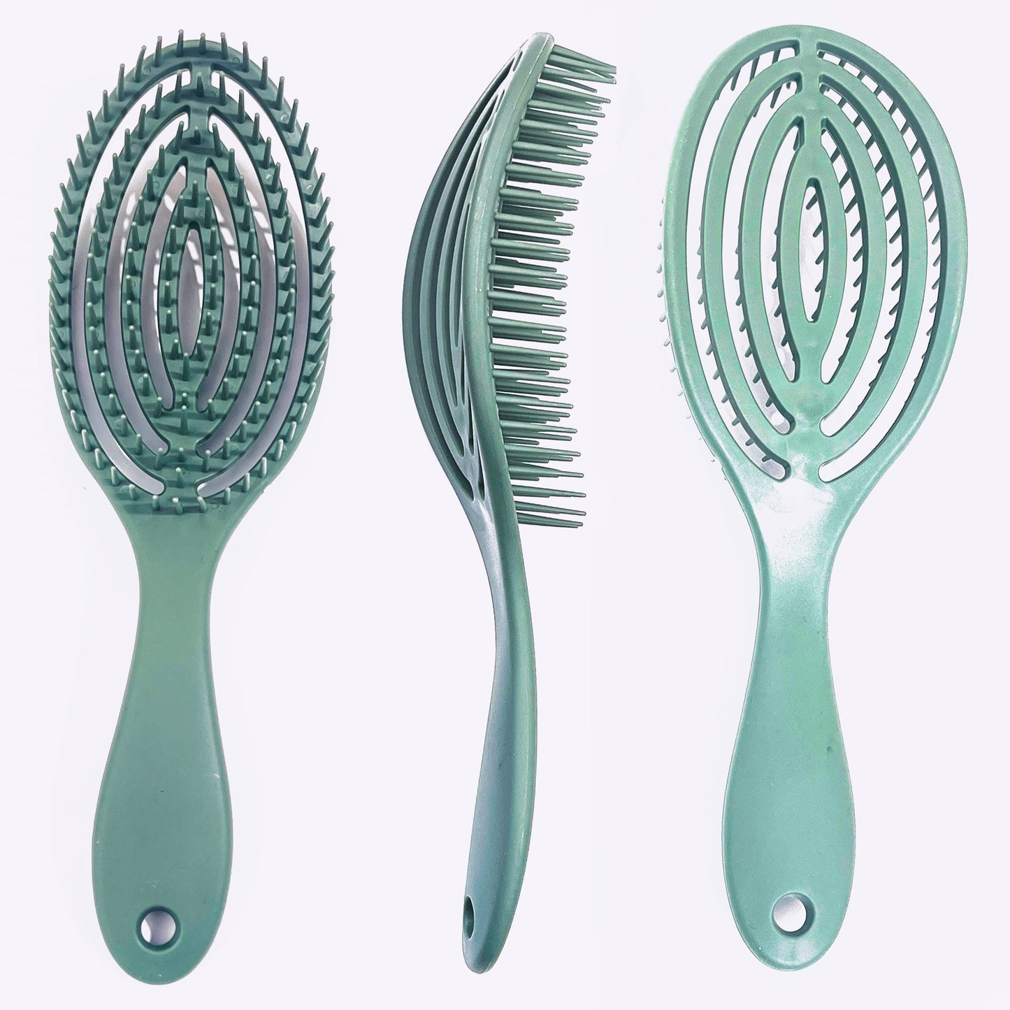 1 count of Hollow Out Hair Comb with Scalp Massage, Anti-static and Anti Knot features for Styling and detangling hair.